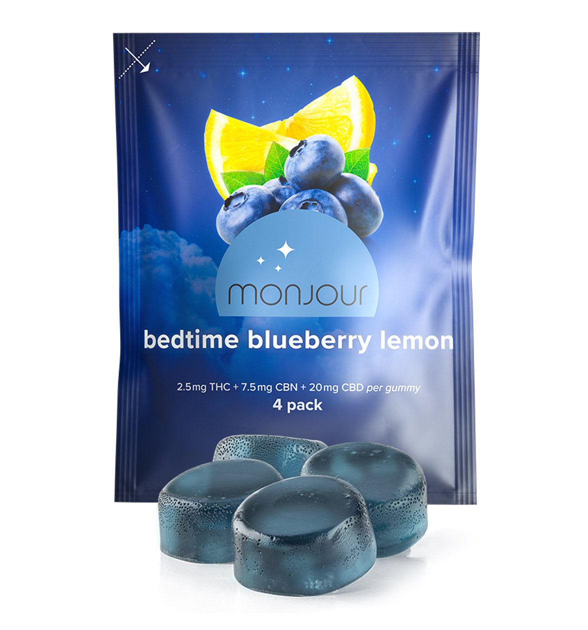 Bedtime Blueberry Lemon 0g Sugar CBD + CBN + THC Gummies – Aurora
