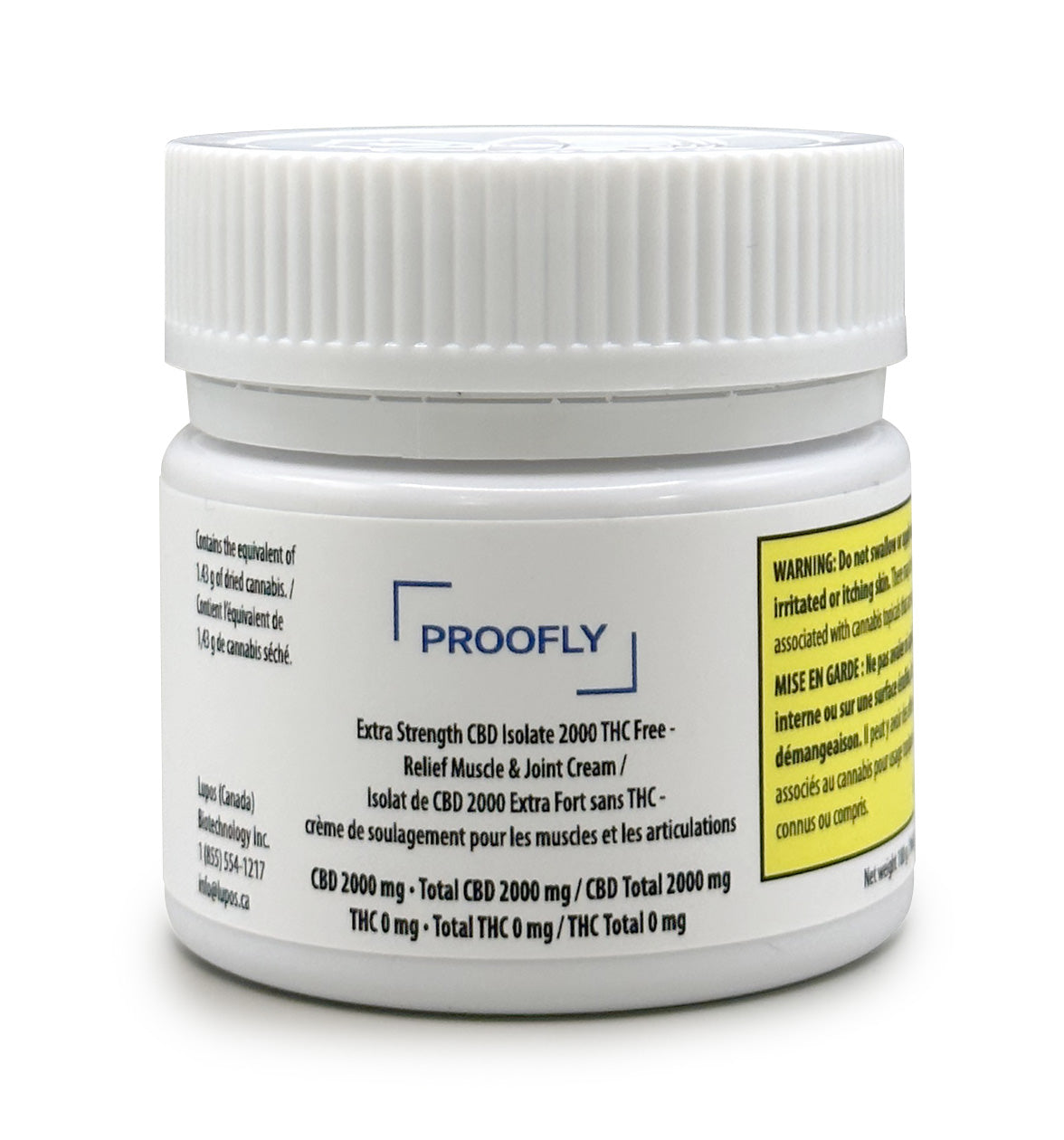 Extra Strength CBD Isolate 2000 mg/THC Free Cream – Aurora