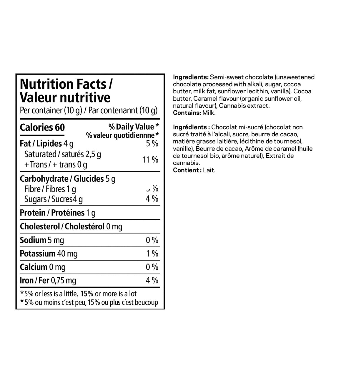 Caramel Dark Chocolate 1:1 THC: CBD