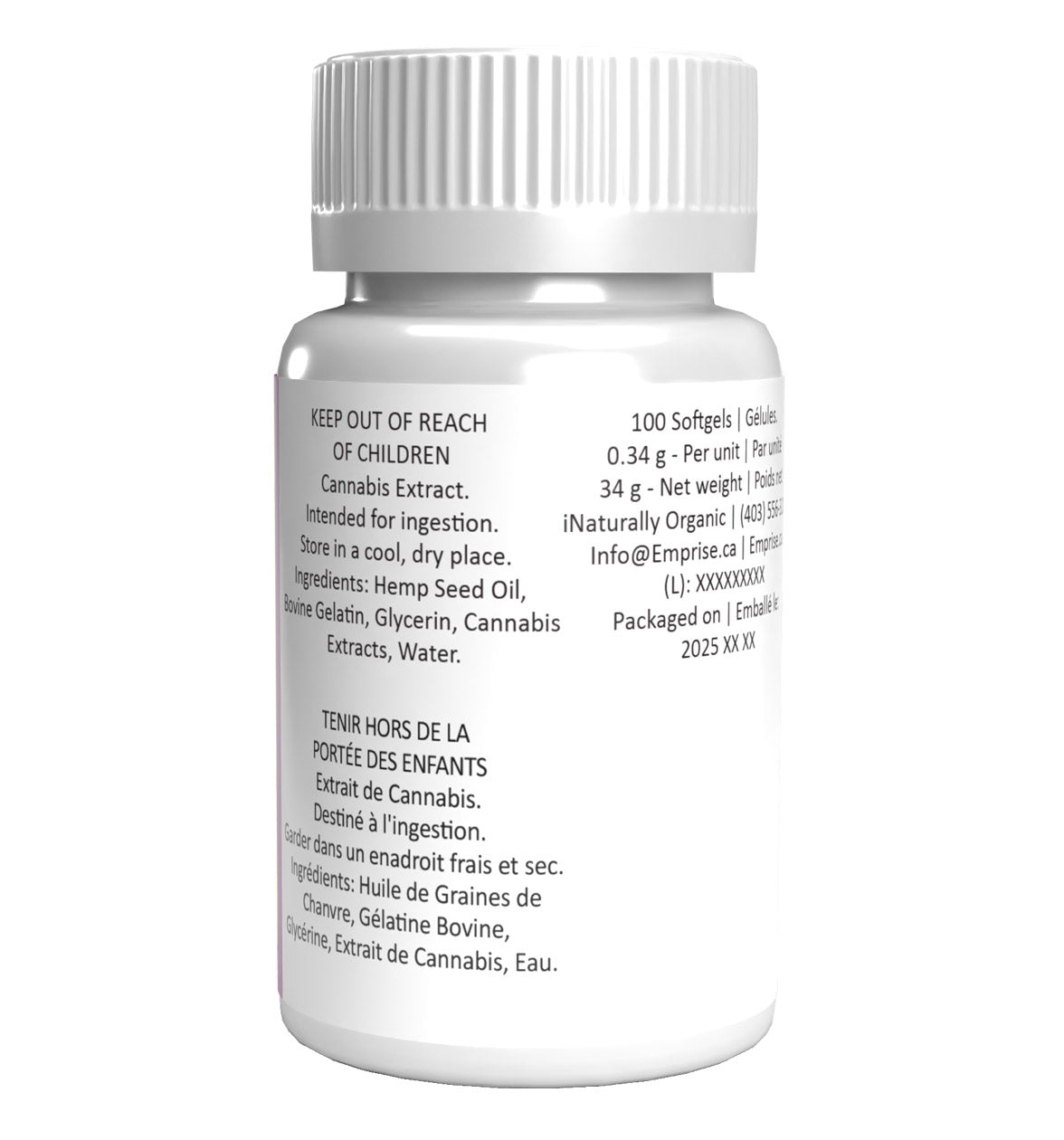 1000 mg THC + 1000 CBD Softgels
