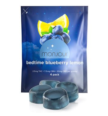 Bedtime Blueberry Lemon 0g Sugar CBD + CBN + THC Gummies