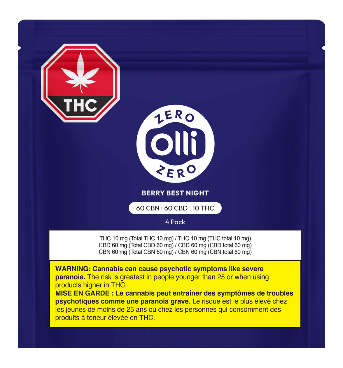 Olli Zero – Berry Best Night CBN: CBD: THC – Aurora